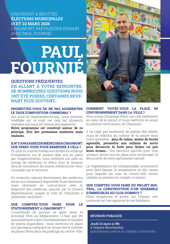 FAQ Paul Fournié 2026
